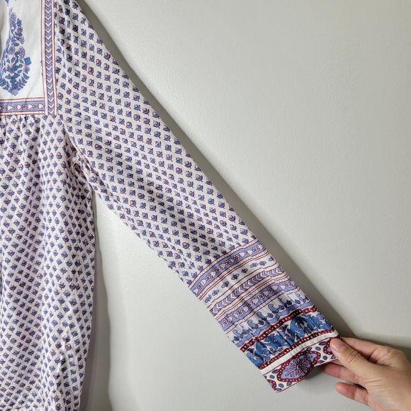 J Crew Floral Paisley Peasant Top - Picture 4 of 9